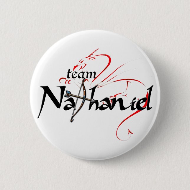 Team NATHANIEL! (light button) 6 Cm Round Badge (Front)