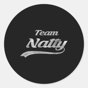 Team Natural Anti Juice Fitness - Men's Black Shor Classic Round Sticker