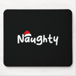 Team Naughty Funny Christmas Couple Matching Team Mouse Pad