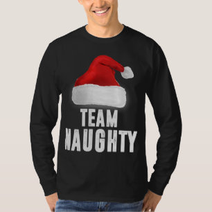 Team Naughty, Funny Christmas Pajama, Family Match T-Shirt