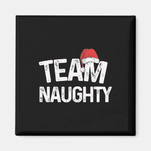 Team Naughty Matching Christmas Couples Costume Na Magnet