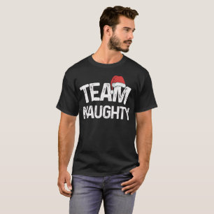 Team Naughty Matching Christmas Couples Costume Te T-Shirt