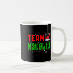 Team Naughty Nice Santa Hat Funny Christmas Matchi Coffee Mug