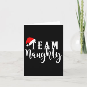 Team Naughty - Team Nice Funny Christmas Couple Ma Card