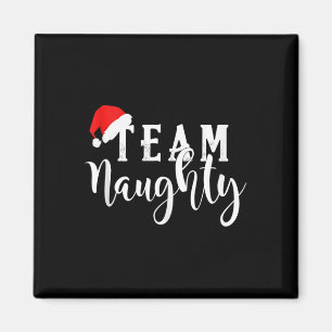 Team Naughty - Team Nice Funny Christmas Couple Ma Magnet