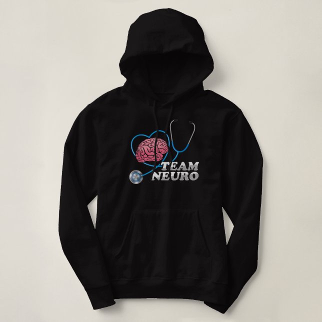 Team Neuro Neurosurgeon Neurology Neurosurgery Bra Hoodie (Design Front)
