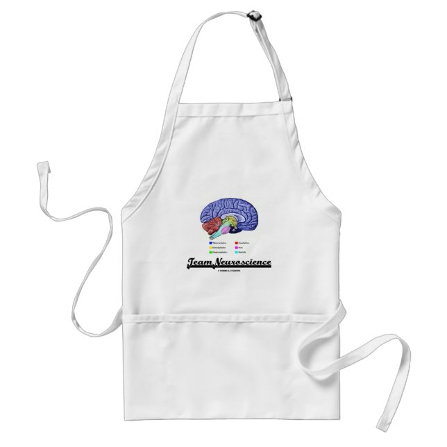 Team Neuroscience (Brain Anatomy Attitude) Standard Apron (Front)