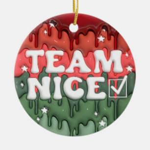 Team Nice Christmas Ornament