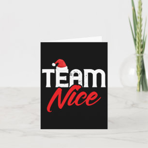 Team Nice Funny Couple Matching Outfit Team Naught Card