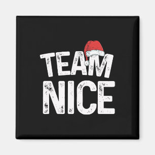 Team Nice Matching Christmas Couples Costume Naugh Magnet