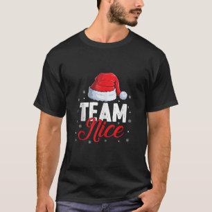Team Nice or Naughty Matching Christmas Couples Te T-Shirt
