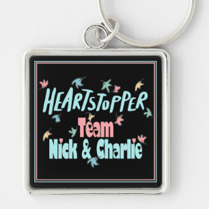 Team Nick And Charlie Black Key Ring