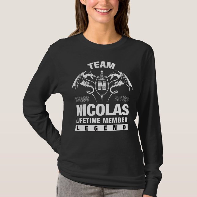 Team Nicolas Lifetime Member T-Shirt (Front)