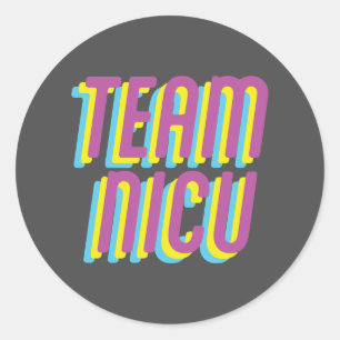 TEAM NICU KEYCHAIN CLASSIC ROUND STICKER