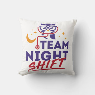 Team Night Shift Hospital Doctor Nurse Staff Cushion