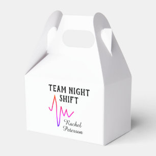 Team night shift nurse doctor medical name heart l favour box