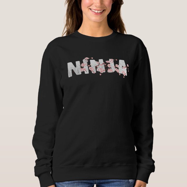 Team Ninja Cherry Blossom Funny Gamers Tee Gamer (Front)