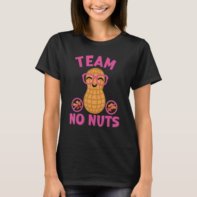 Team No Nuts Gril Gender Reveal Party Matching Fam T-Shirt (Front)