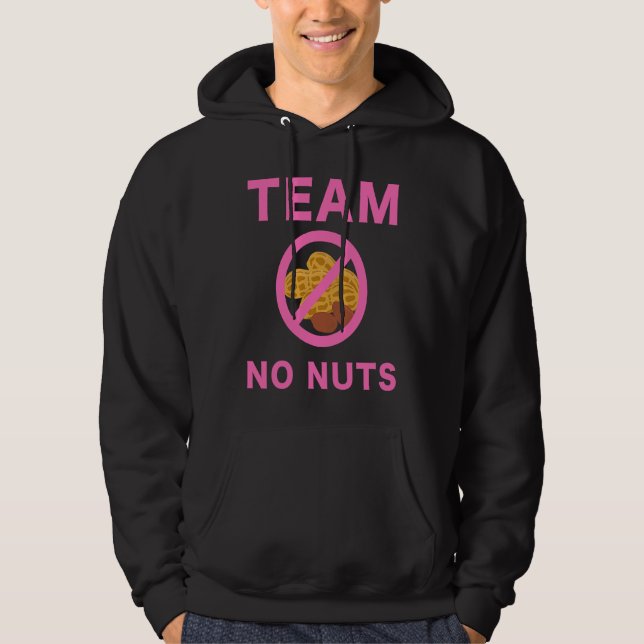 Team No Nuts Team Girl Gender Reveal Baby Shower G Hoodie (Front)