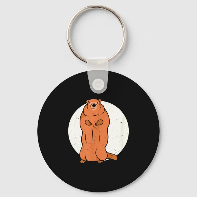 Team No Shadow Crew Groundhog Full Moon Groundhog  Key Ring (Front)