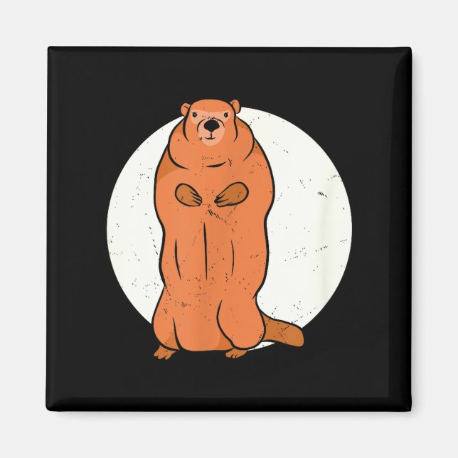Team No Shadow Crew Groundhog Full Moon Groundhog  Magnet (Front)