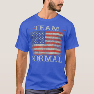 Team Normal Retro Vintage US Flag Patriots  T-Shirt