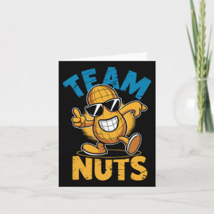 Team Nuts Dab Peanut Funny Cool Gender Reveal Card