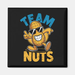 Team Nuts Dab Peanut Funny Cool Gender Reveal Magnet