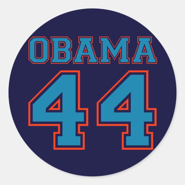 team obama classic round sticker (Front)