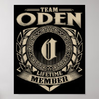 Team Oden Lifetime Member Funny Oden Family Name V