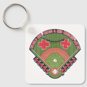 Team of Medical Baseball Players Key Ring