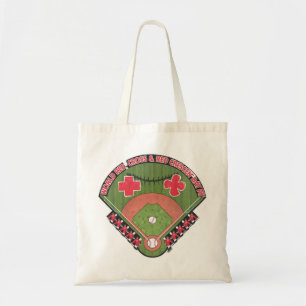 Team of Medical Baseball Players Tote Bag