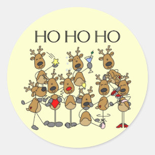 Team of Reindeer Tshirts and Gifts Classic Round Sticker