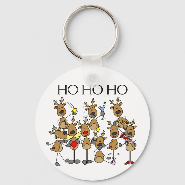 Team of Reindeer Tshirts and Gifts Key Ring (Front)