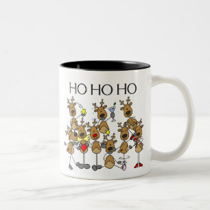 Team of Reindeer Two-Tone Coffee Mug