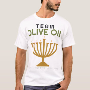 Team Olive Oil Hanukkah Menorah Jewish T-Shirt