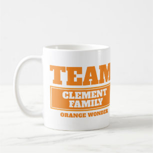 Team orange personalise team and name mug