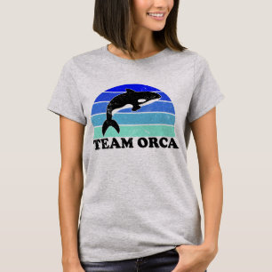 Team Orca - Whale Orcas Sea Ocean Retro Sunset T-Shirt