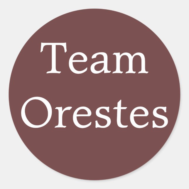 Team Orestes - Greek hero Classic Round Sticker (Front)