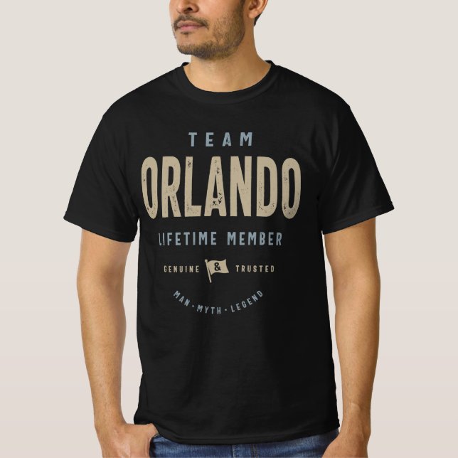 Team Orlando Lifetime Member Personalised Name T-Shirt (Front)