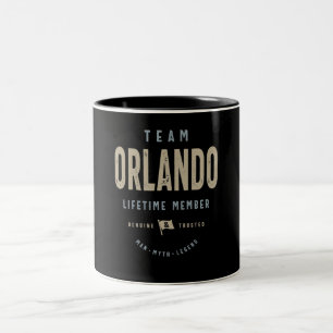 Team Orlando Lifetime Member Personalised Name Two-Tone Coffee Mug