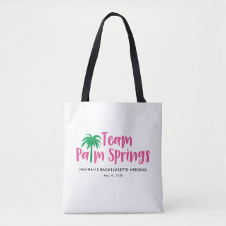 Team Palm Springs Bachelorette Party Tote Bags