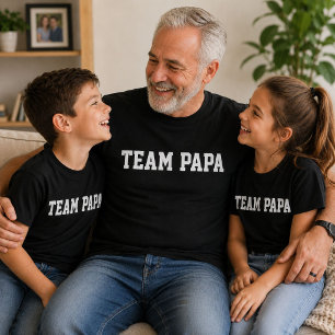 Team Papa Varsity Funny Fathers Day Gift  T-Shirt