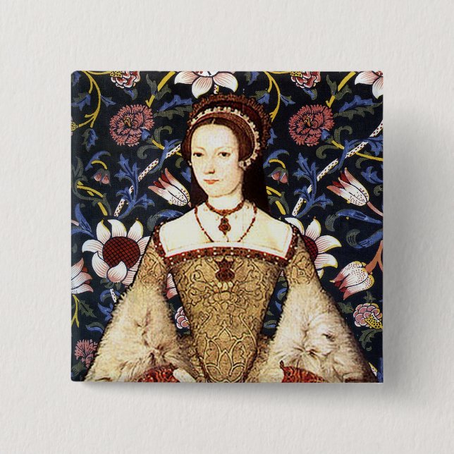 Team Parr - Portrait of Queen Katherine Parr 15 Cm Square Badge (Front)