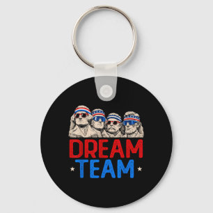 Team Patriotic Presidents Mount Aamerican Usa 4th Key Ring