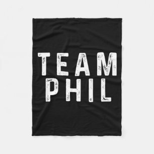 Team Phil Punxsutawney Phil Funny Groundhog Day Gi Fleece Blanket