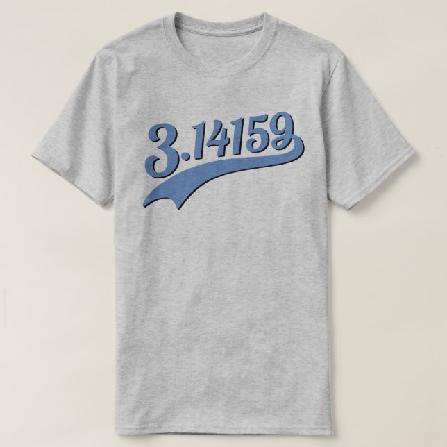 Team Pi 3.14159 Blue T-Shirt (Design Front)