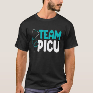 Team PICU Stethoscope Paediatrics Peds Nurse Novel T-Shirt