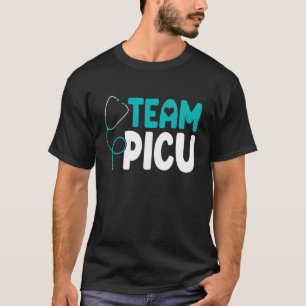 Team PICU Stethoscope Paediatrics Peds Nurse Novel T-Shirt