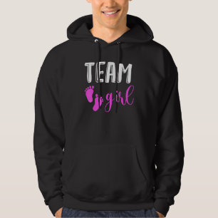 Team Pink Baby Girl Announcement Gender Reveal Par Hoodie